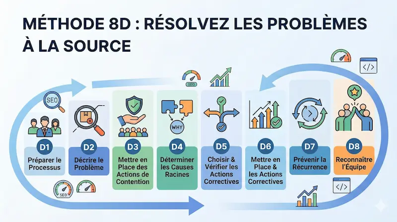 Maîtriser les Non-Conformités Complexes : Le Guide Complet de la Méthode 8D pour les entreprises
